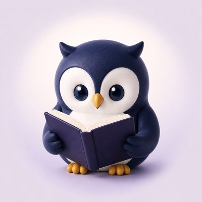 Tyto Lab(@tyto_lab)のアイコン。本を読むフクロウのホウくん